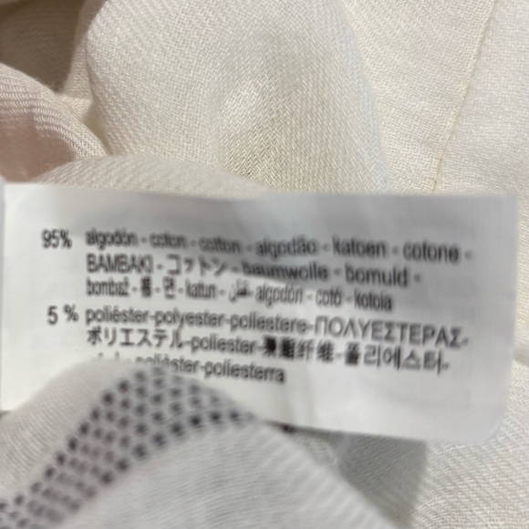 ZARA Sz M-L Gauzy Drawstrings Tassels Beaded V-Neck Striped Maxi Dress NEW - Picture 13 of 13